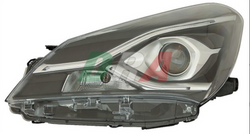 PROIETTORE SINISTRO HIR2-WY21W CON LUCE DIURNA A LED PREDISPOSTO PER LA REGOLAZIONE ELETTRICA  PARABOLA NERA