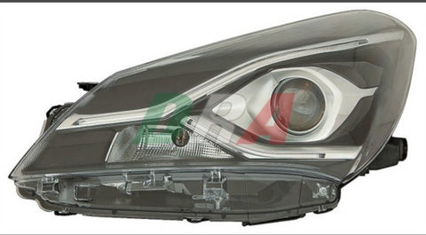 Proiettore sx hir2 wy21w c/lenticolare predisposto regolazione elettrica, TOYOTA YARIS dal 04.2017 - 06.2020