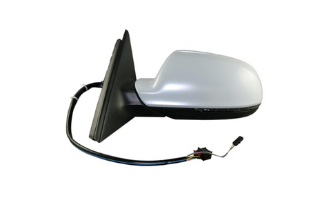 RETROVISORE ELETTRICO TERMICO CON FANALE INTEGRATO SX VETRO ASFERICO CALOTTA DA VERNICIARE PER AUDI A4 DAL 07/2009 10PIN