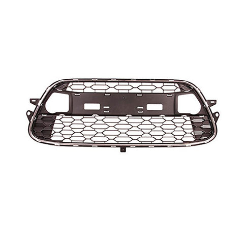 Griglia centrale paraurti anteriore nera con modanatura cromata, CITROEN C3 dal 09/2009 al 03/2013