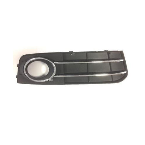 Griglia destra paraurti nera con sede fendinebbia cornice cromata, AUDI A4 dal 12/2007 al 12/2011