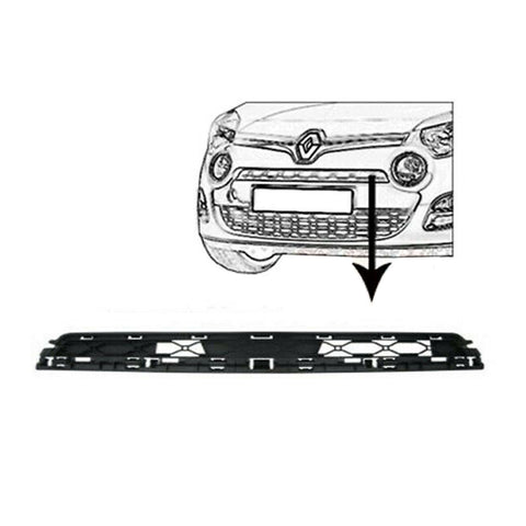 Griglia superiore paraurti nera, RENAULT TWINGO dal 02/2012 al 12/2013