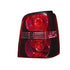 Fanale posteriore sinistro senza portalampada fondo rosso, compatibile con VOLKSWAGEN TOURAN dal 11/2006 al 08/2010