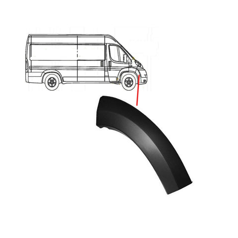 Terminale destro paraurti anteriore nero, CITROEN JUMPER dal 01/2006 al 06/2014