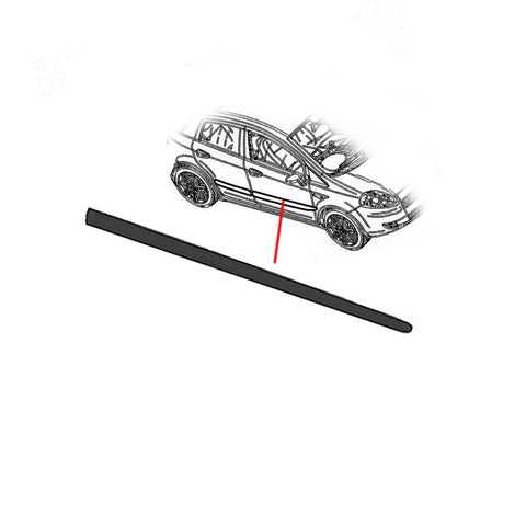 Modanatura porta ant. destra nera goffrata con biadesivo, FIAT GRANDE PUNTO dal 09/2005 Mod. 5 PORTE