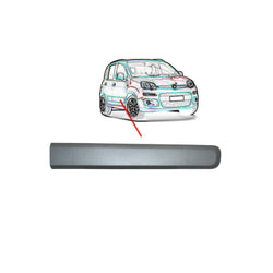 Modanatura porta anteriore destra con biadesivo e mollette, compatibile con FIAT PANDA CLIMBING 4X4 - NATURAL POWER dal 01/2013