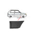 Modanatura parafango anteriore destra, compatibile con FIAT PANDA dal 01/1986 al 07/2003