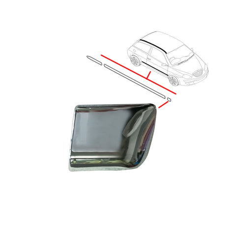 Modanatura parafango anteriore destra cromata, LANCIA YPSILON dal 10/2006 al 02/2011