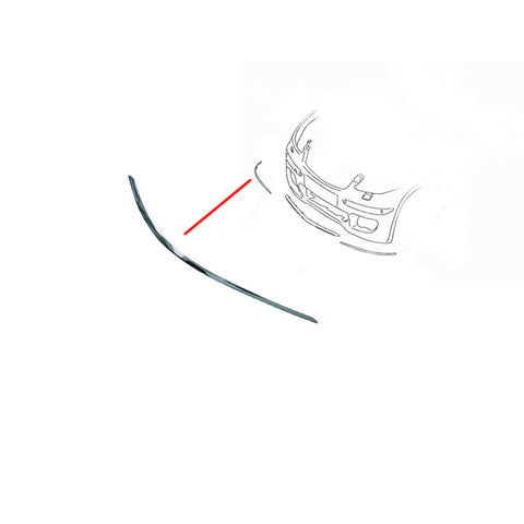 Profilo cromato modanatura destra paraurti anteriore, MERCEDES C CLASSE dal 09/2004 al 12/2007