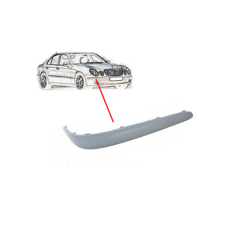 Modanatura dx,primer senza profilo senza fori pdc anteriore,MERCEDES E CLASSE dal 07/2002 al 04/2006