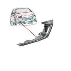 Modanatura griglia destra cromata, compatibile con OPEL CORSA dal 01/2014