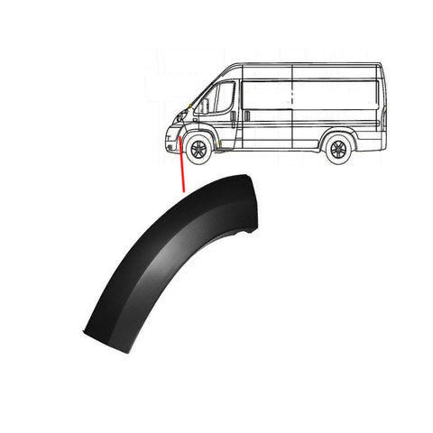 Terminale sinistro paraurti anteriore nero, CITROEN JUMPER dal 01/2006 al 06/2014