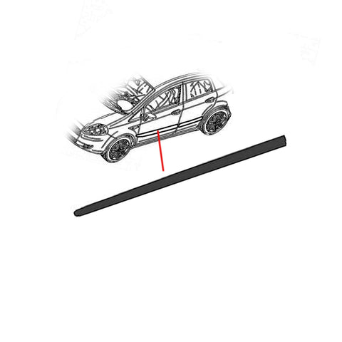 Modanatura porta ant.sinistra nera goffrata con biadesivo FIAT GRANDE PUNTO dal 09/2005 Mod. 5 PORTE