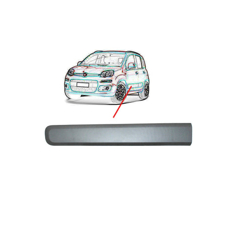 Modanatura porta ant. sinistra, biadesivo e mollette, FIAT PANDA dal 01/2012 Anche per modello 4X4