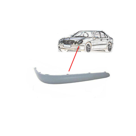 Modanatura sx,primer senza profilo senza fori pdc anteriore,MERCEDES E CLASSE dal 07/2002 al 04/2006