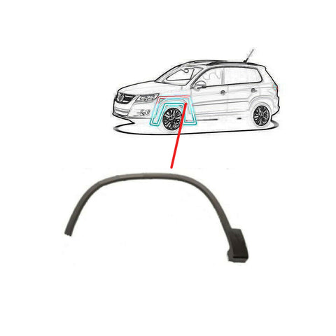 Parafanghino anteriore sinistro nero goffrato, VOLKSWAGEN TIGUAN dal 05/2011 al 12/2015