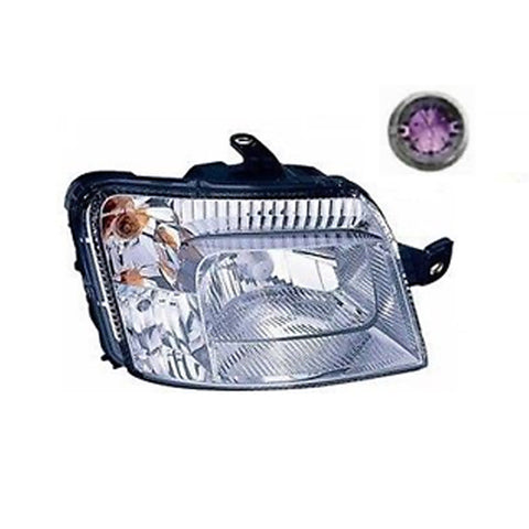 Proiettore destro mod. h4 elettrico con motore, FIAT PANDA dal 09/2009 al 11/2011