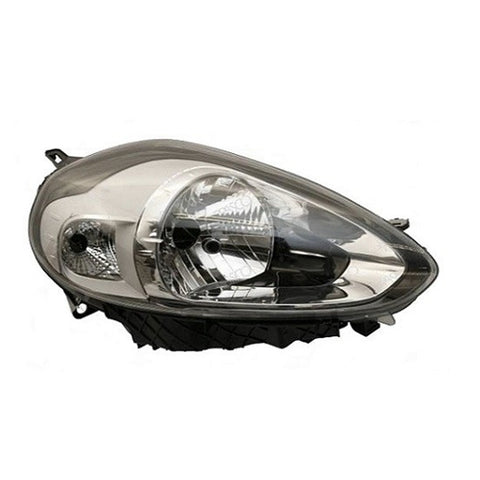 Proiettore destro mod. h4 elettrico con motore cromato, FIAT PUNTO dal 02/2012