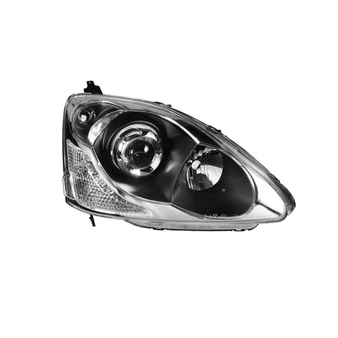 Proiettore destro mod. hb3+h1 elettrico 3/5 porte type r nero, HONDA CIVIC dal 10/2003 al 12/2005