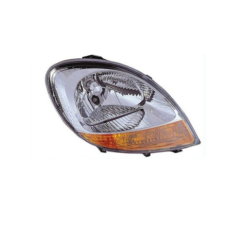 Proiett.dx h4 ele. crom. fa.arancio s/motore, NISSAN KUBISTAR dal 05/2003 al 08/2007