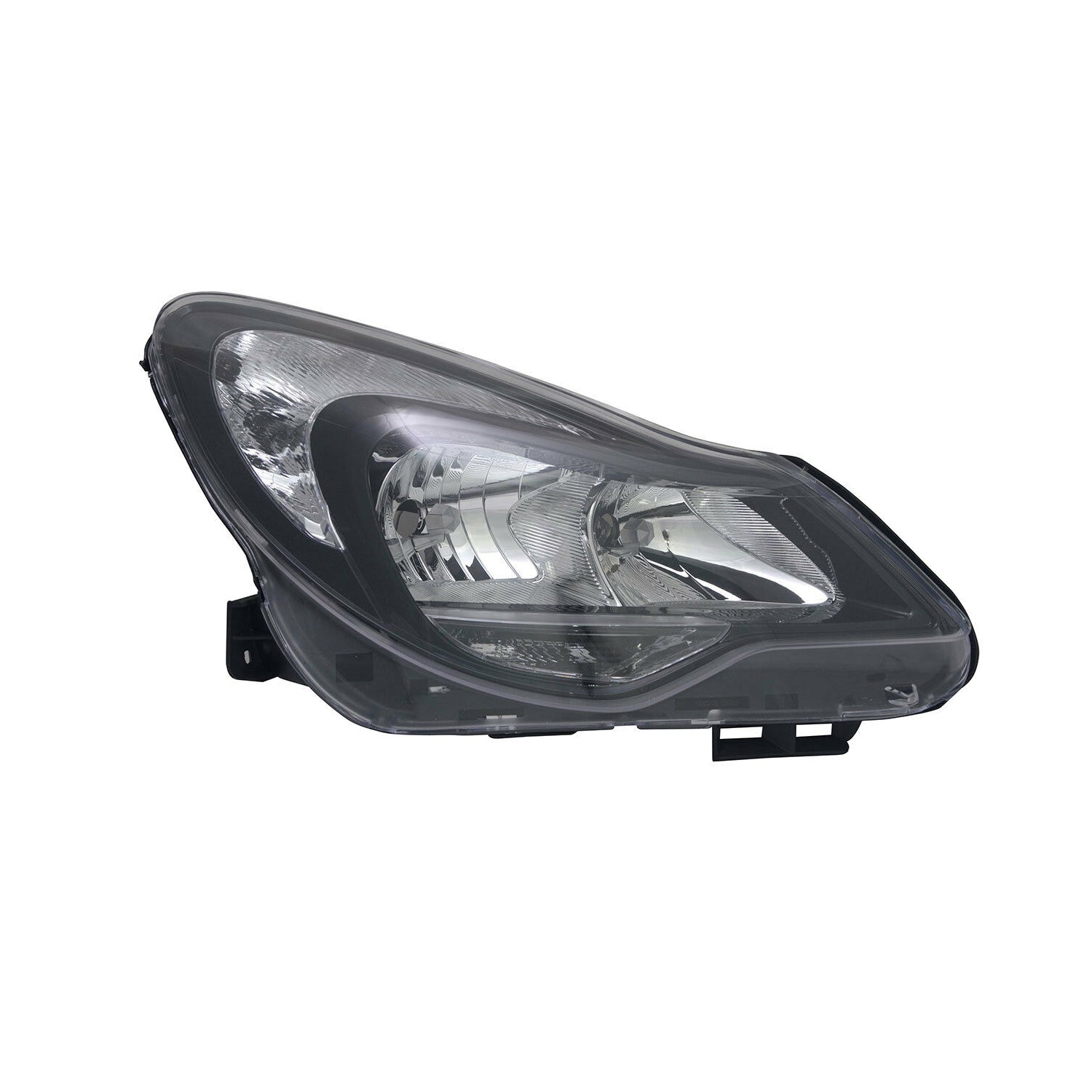 Proiettore dx h1+h7 elett. con motore nero, compatibile con OPEL CORSA dal 02/2011 al 12/2013