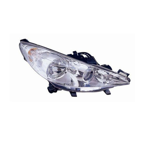Proiettore destro modello h1+h7+h7 elettrico con motore, PEUGEOT 207 dal 04/2006 al 05/2009
