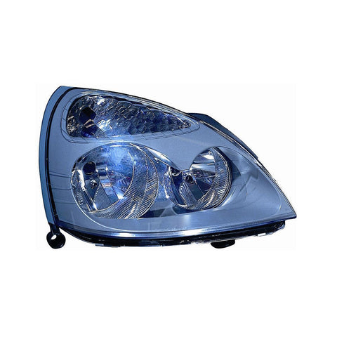 Proiettore destro mod. h7+h1 elettrico senza motore grigio, RENAULT CLIO dal 05/2001 al 08/2005
