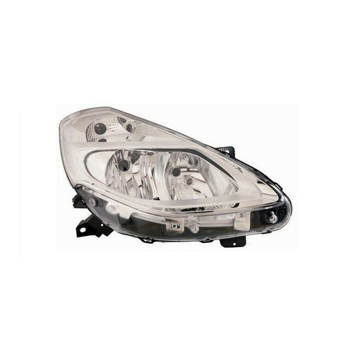 Proiettore destro mod. h7+h7 elettrico senza motore cromato, RENAULT CLIO dal 09/2009 al 09/2012