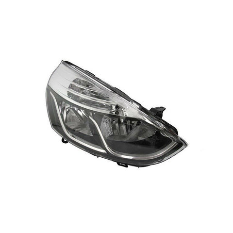 Faro dx parabola nera c/motore bordo cromato, RENAULT CLIO dal 10/2012 al 08/2016