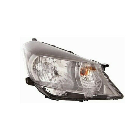 Proiettore destro mod. h4 elettrico senza motore cromato scuro, TOYOTA YARIS dal 09/2011 al 06/2014