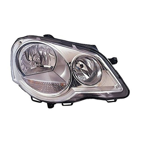 Proiettore destro mod. h7+h1 elettrico con motore cromato, VOLKSWAGEN POLO dal 07/2005 al 08/2009