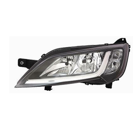 Proiettore sinistro h7+h7 elettrico con motore nero, CITROEN JUMPER dal 07/2014