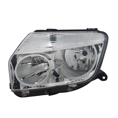 Proiettore sinistro mod. h1+h7 elettrico senza motore cromato, DACIA DUSTER dal 05/2010 al 12/2012