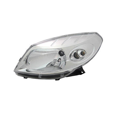 Proiettore sx mod. h4 elettrico con cavi e portalampada cromato,DACIA SANDERO dal 06/2008 al 12/2012