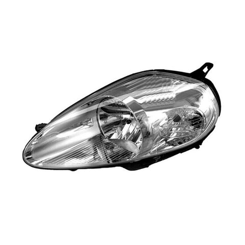 Proiettore sinistro h4 elettrico cromato con motore, FIAT GRANDE PUNTO dal 09/2008