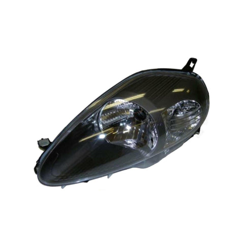 Proiettore sinistro h4 elettrico grigio/scuro con motore, FIAT GRANDE PUNTO dal 09/2008