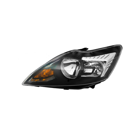 Proiettore sinistro mod. h7+h1 elettrico con motore nero/cromato, FORD FOCUS dal 08/2007 al 02/2011
