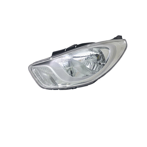 Proiettore sinistro h4 elettrico cromato con motore, HYUNDAI I10 dal 04/2011 al 07/2013