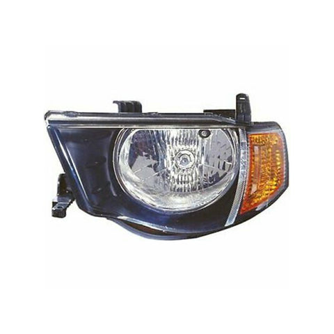 Proiettore sx mod.h4 elettr.fanale arancio-cab. doppia,MITSUBISHI L200-STRADA dal 02/2005 al 02/2010