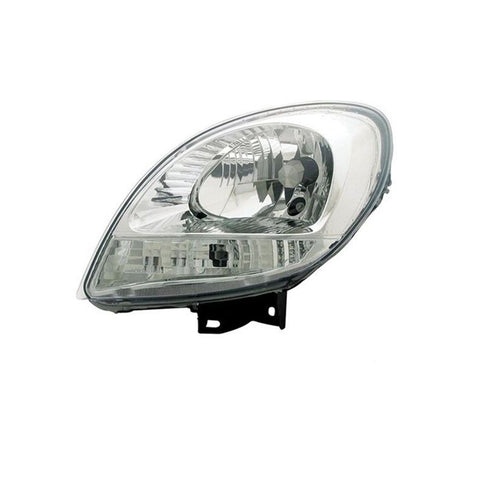 Proiett.sx h4 ele. crom. fa.bianco s/motore, NISSAN KUBISTAR dal 05/2003 al 08/2007