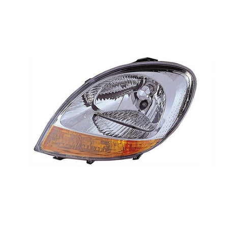 Proiett.sx h4 ele. crom. fa.arancio s/motore, NISSAN KUBISTAR dal 05/2003 al 08/2007