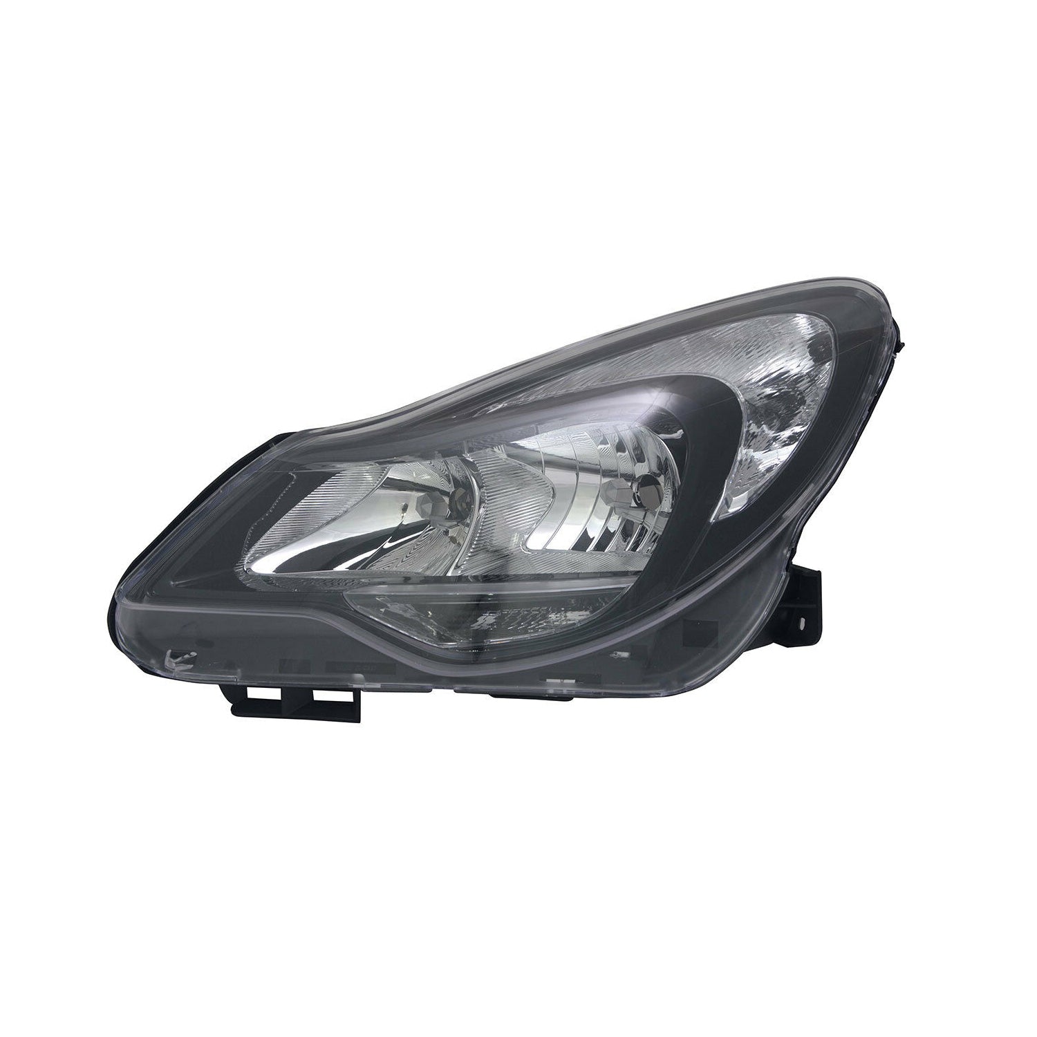 Proiettore sx h1+h7 elett. con motore nero, compatibile con OPEL CORSA dal 02/2011 al 12/2013
