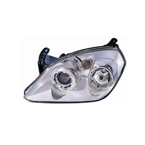 Proiettore sinistro mod. h1+h7 elettrico senza motore  cromato mod. cosmo, OPEL TIGRA dal 01/2004