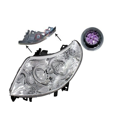 Proiettore sinistro h1+h7 elettrico con motore, PEUGEOT BOXER dal 01/2011 al 11/2014