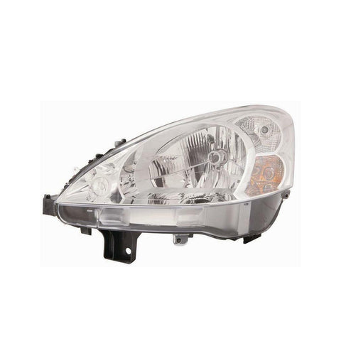 Proiettore sinistro mod. h4 elettrico con motore, PEUGEOT RANCH/PARTNER dal 04/2008 al 12/2012