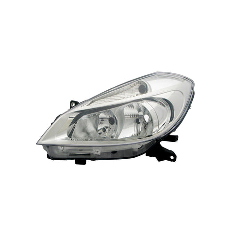 Proiettore sx h7+h7 elettrico,predisposto elettricamente,cromato,RENAULT CLIO dal 09/2005 al 12/2007
