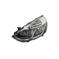 Faro sx parabola nera c/motore   bordo cromato, compatibile con RENAULT CLIO dal 10/2012 al 08/2016