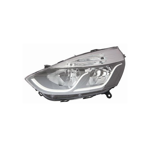 Proiettore sx con motore parabola nera bordo interno bianco, RENAULT CLIO dal 01/2016 al 08/2016