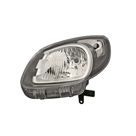 Proiettore sinistro h4 regolazione elettrica parabola nera, RENAULT KANGOO dal 01/2013