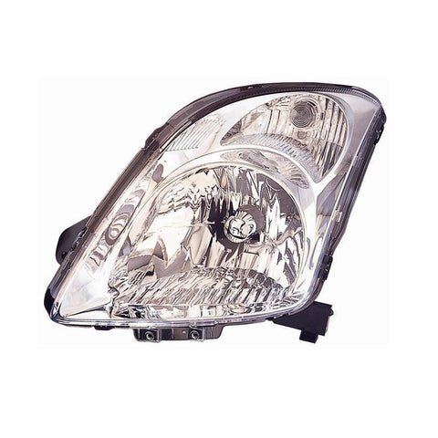 Proiettore sinistro mod. h4 elettrico senza motore cromato, SUZUKI SWIFT dal 01/2005 al 12/2006